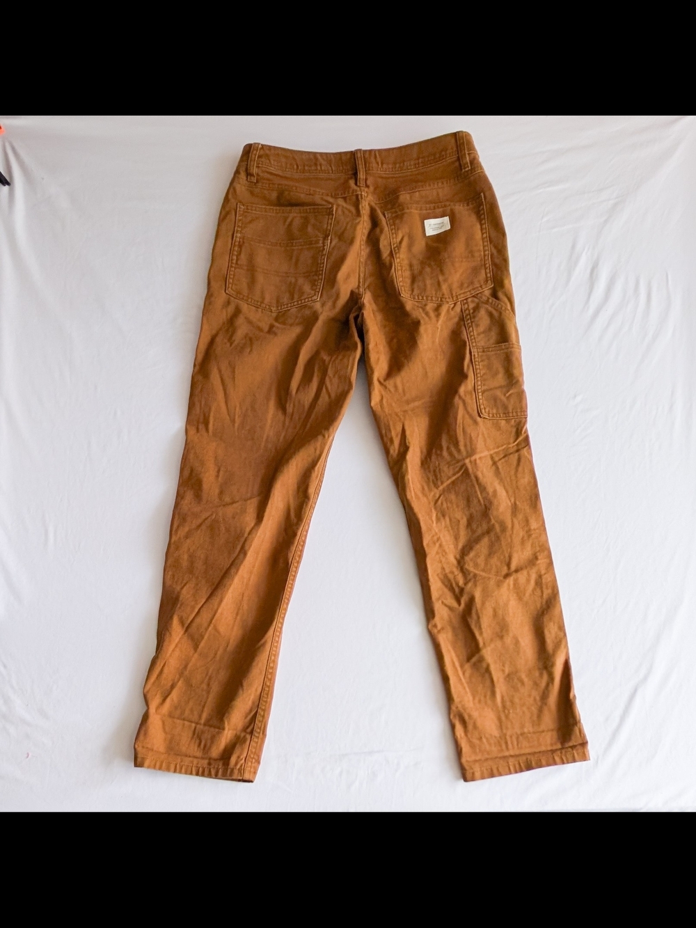 REI Cooperative Pants Mens 32x32 Caramel Brown Canvas Cargo Workwear Utility - Picture 5 of 9